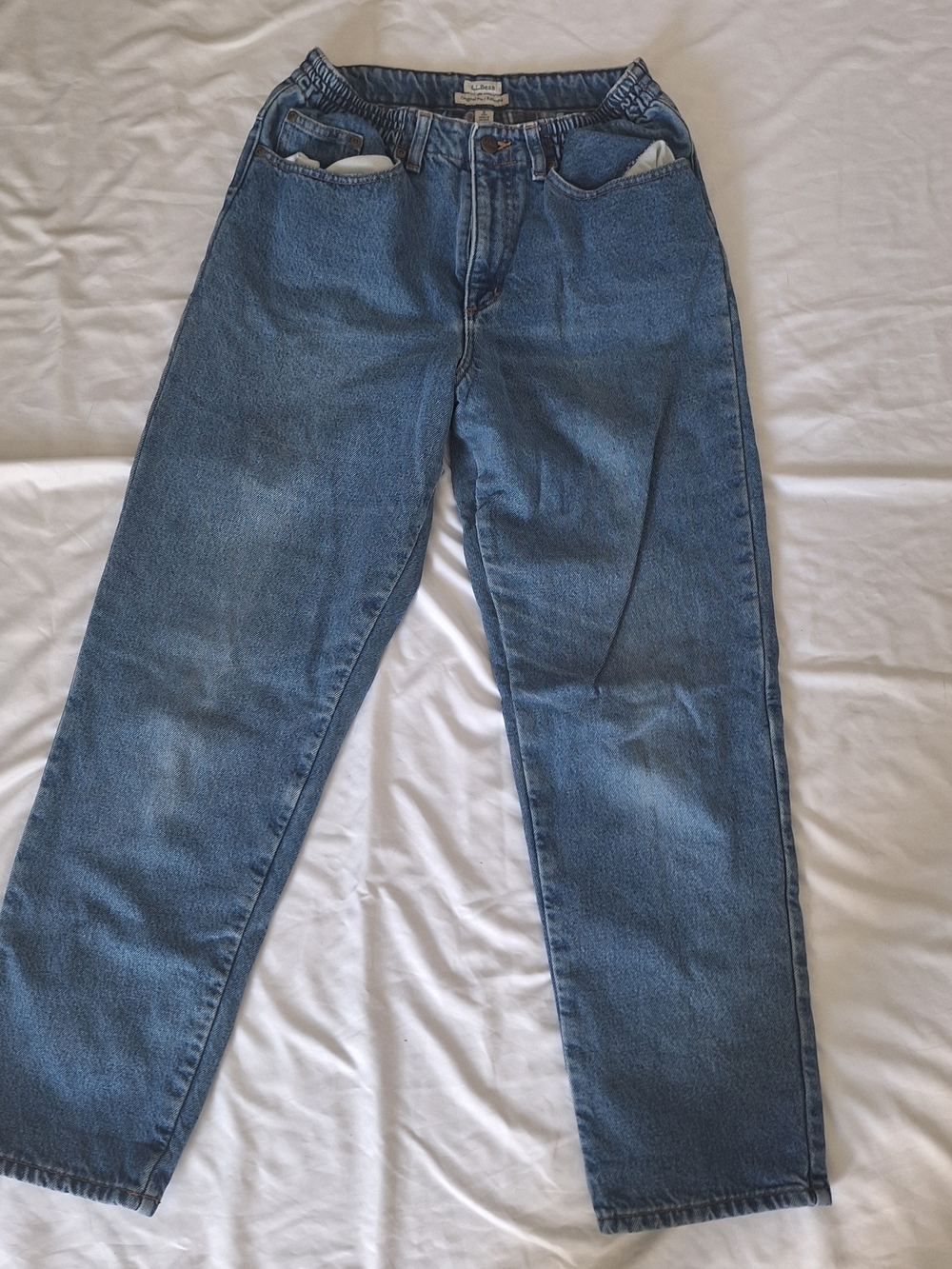 L.L. Bean Original/Relaxed Fit Fleece Lined Jeans Women's 8R